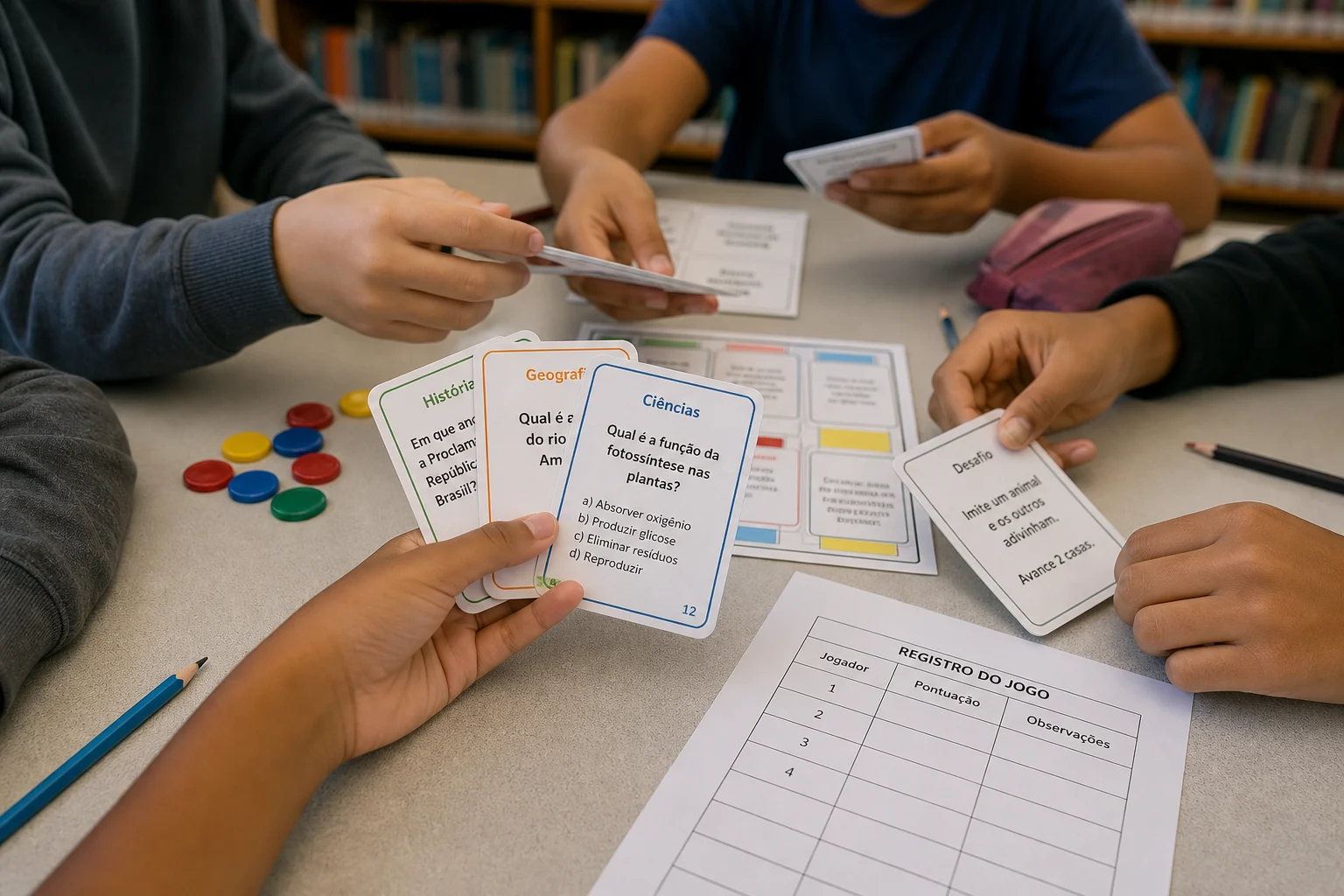 Cartas de jogo pedagógico para sala de aula Cartas de jogo pedagógico para sala de aula