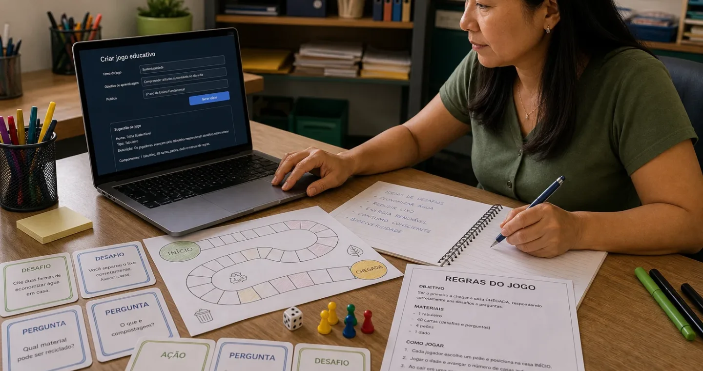 Criar jogos educativos com IA para sala de aula