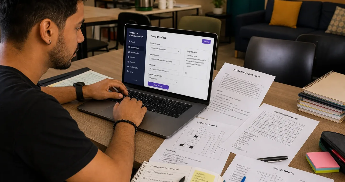 Gerador de atividades escolares com IA para professores