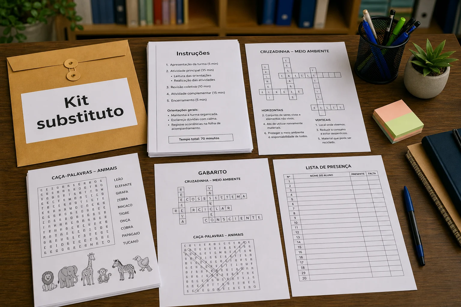 Kit de atividades para professor substituto Kit de atividades para professor substituto