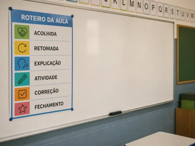 Rotina de aula organizada para professores