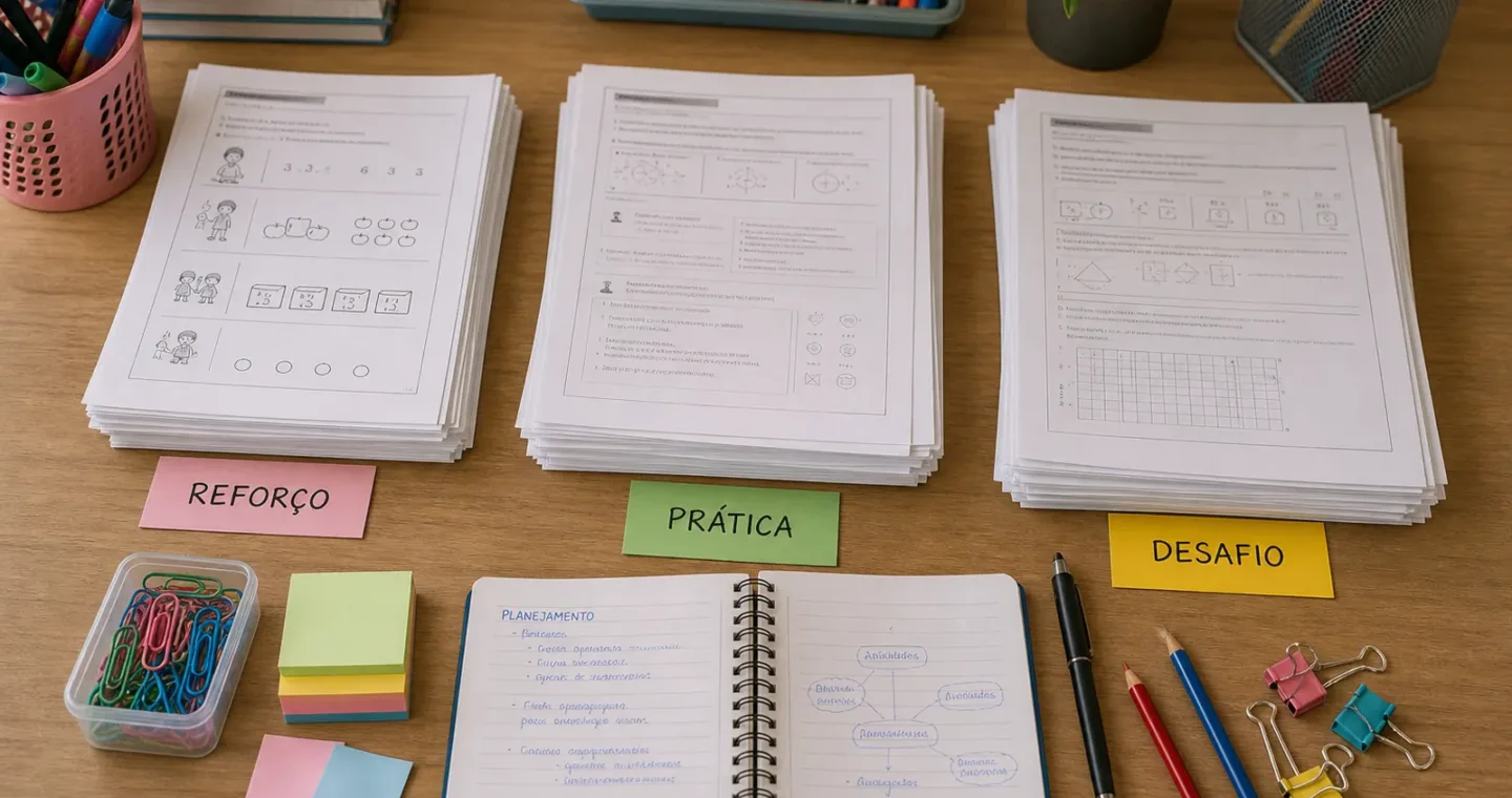 Turma com níveis diferentes e atividades por nível